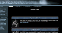 Desktop Screenshot of leyendas-urbanas.webmisterio.com