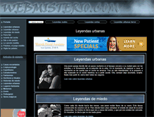 Tablet Screenshot of leyendas-urbanas.webmisterio.com
